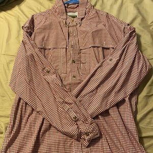 Red Checkered Drake Long Sleeve Button Down